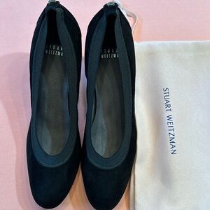 New Stuart Weitzman Suede Shoes. Black. Size 8.5.